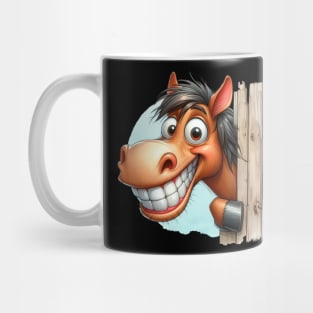 Cute Horse Playing Peek a Boo Mug